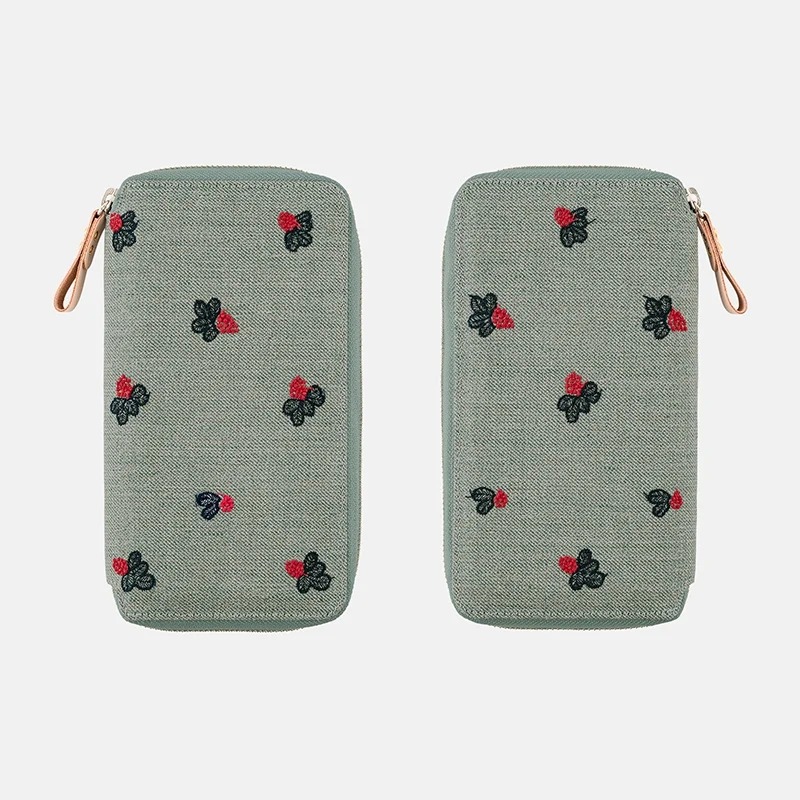 【預購】HOBO日Weeks收納包 light berry（green）皆川明 minä perhonen 週手帳拉鍊包-細節圖5