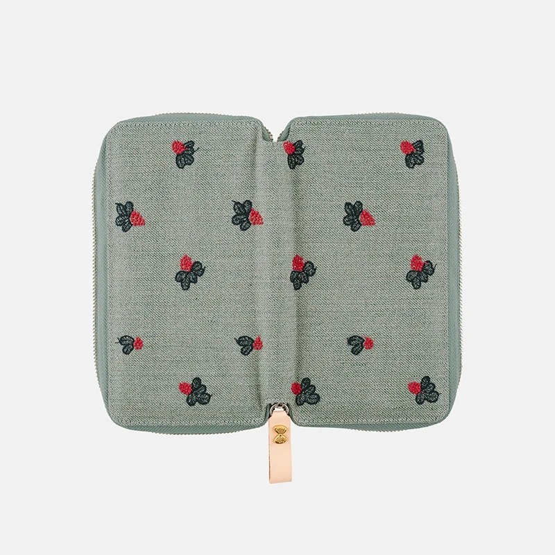 【預購】HOBO日Weeks收納包 light berry（green）皆川明 minä perhonen 週手帳拉鍊包-細節圖6