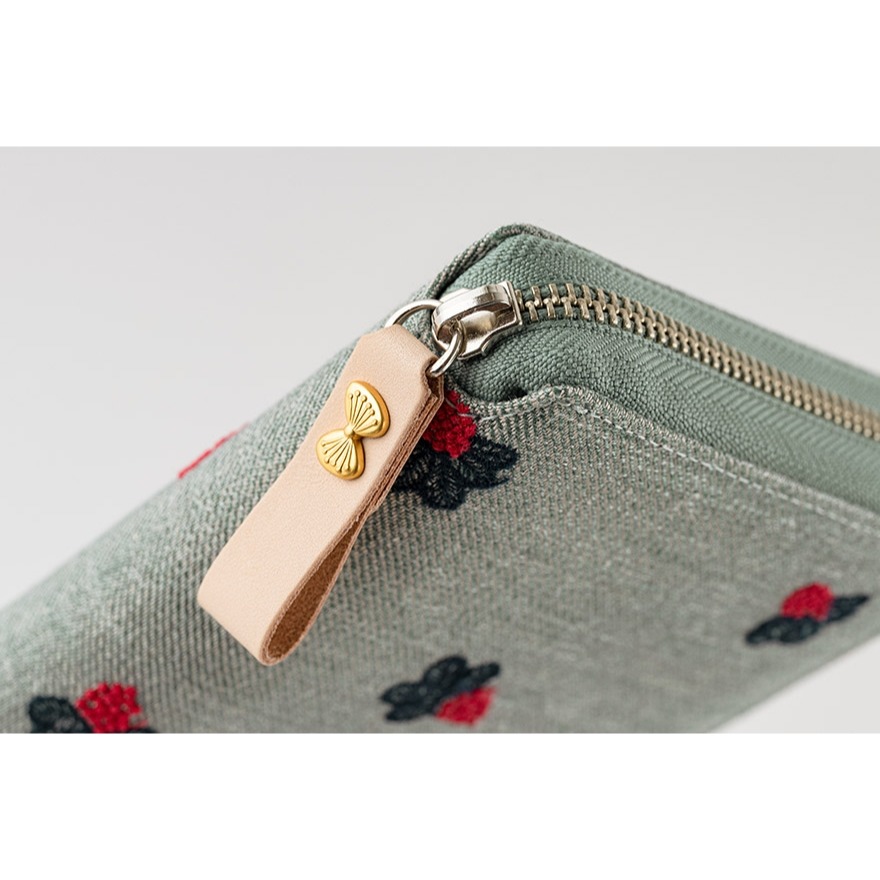 【預購】HOBO日Weeks收納包 light berry（green）皆川明 minä perhonen 週手帳拉鍊包-細節圖11