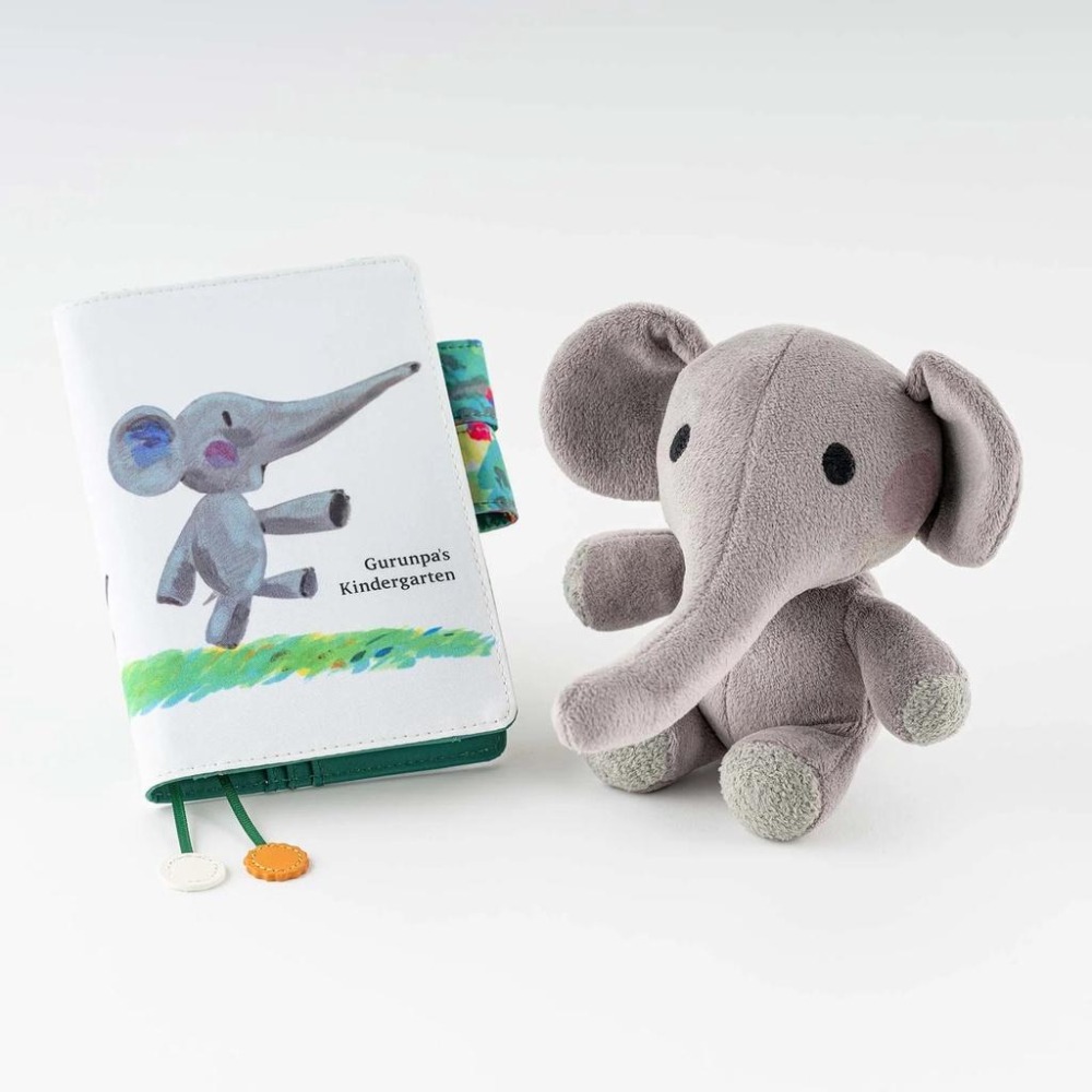 【現貨】HOBO日手帳週邊 古倫巴幼兒園 大象絨毛玩偶 堀內誠一 Hobonichi-細節圖5