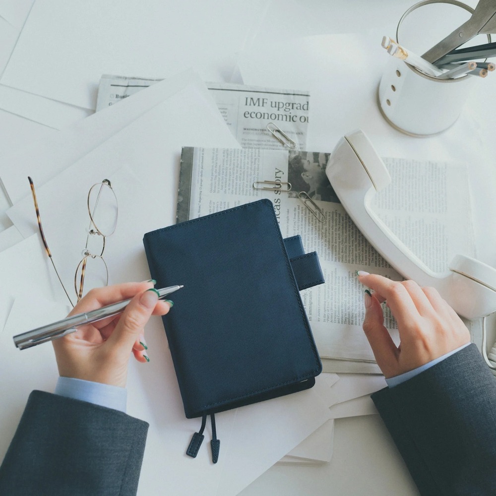 【預購】HOBO日手帳外皮 A6文庫本 藏青 Navy 海軍藍 純色系列 書皮書衣 Hobonichi HOBO手帳-細節圖2