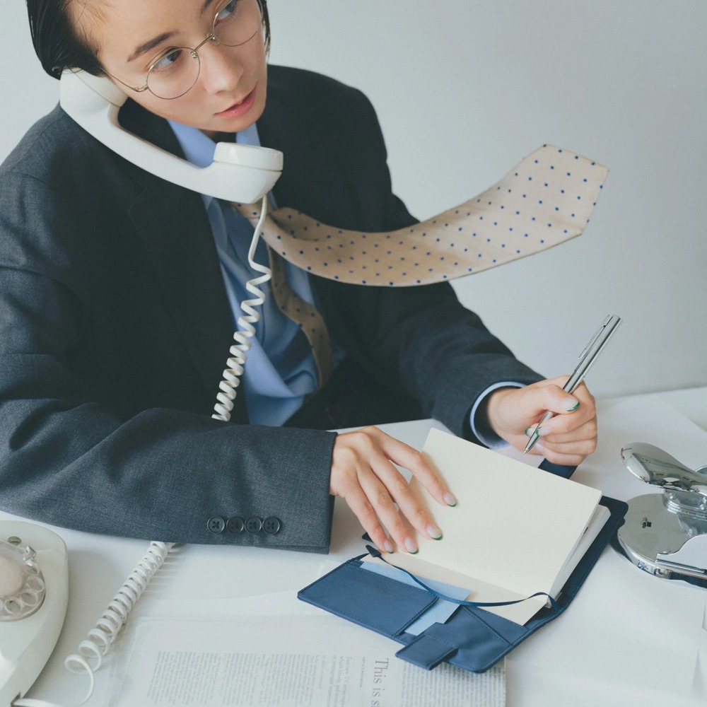 【預購】HOBO日手帳外皮 A6文庫本 藏青 Navy 海軍藍 純色系列 書皮書衣 Hobonichi HOBO手帳-細節圖3