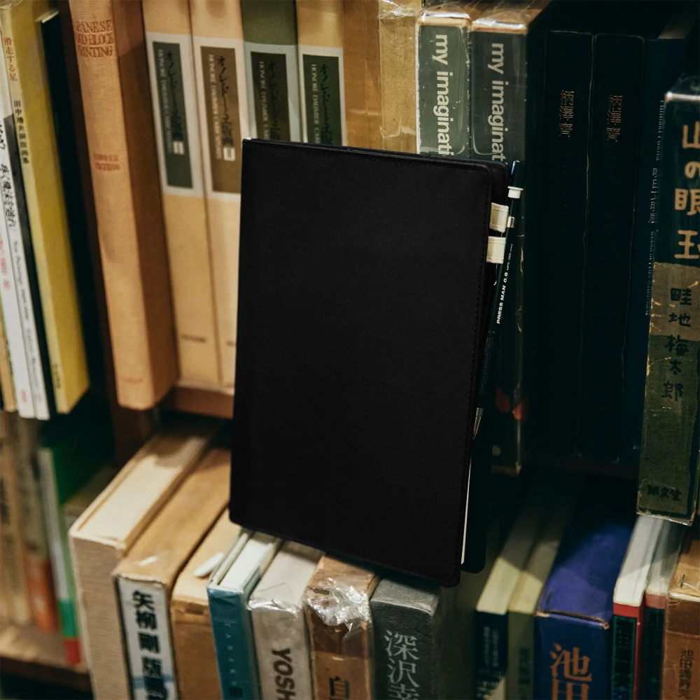 【預購】HOBO日手帳 dayfree專用 BS light 輕便書衣 A5大本 黑色-細節圖3
