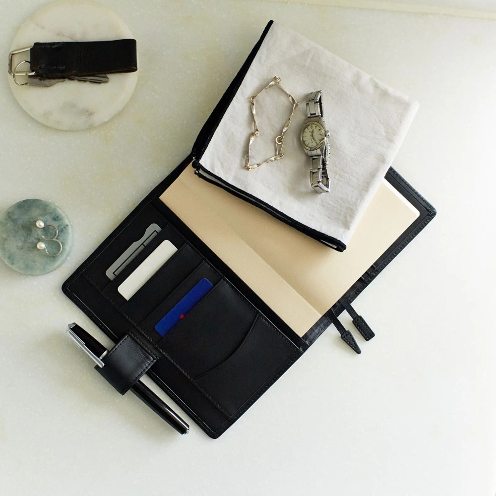 HOBO日手帳外皮 A6文庫本 佐藤卓 TS Basic 牛皮書衣 (黑) Hobonichi-細節圖4