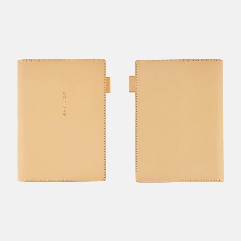 【預購】HOBO 五年手帳專用書衣 A5大本 牛革-天然色 (僅適用於5年手帳本體) HOBO手帳-細節圖8