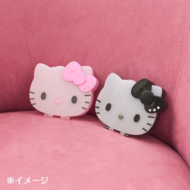 【現貨】日本三麗鷗 HELLO KITTY 大臉造型飾品盒/分格收納盒（I Love Hello Kitty）黑白款-細節圖5