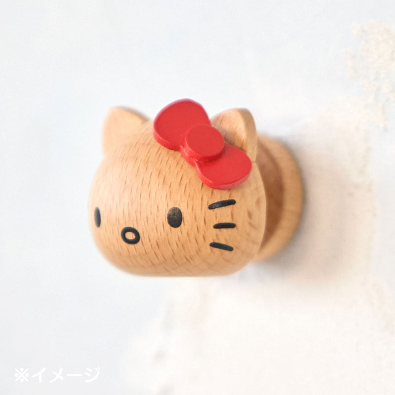 【現貨】日本三麗鷗 HELLO KITTY 木製磁性掛勾-細節圖4
