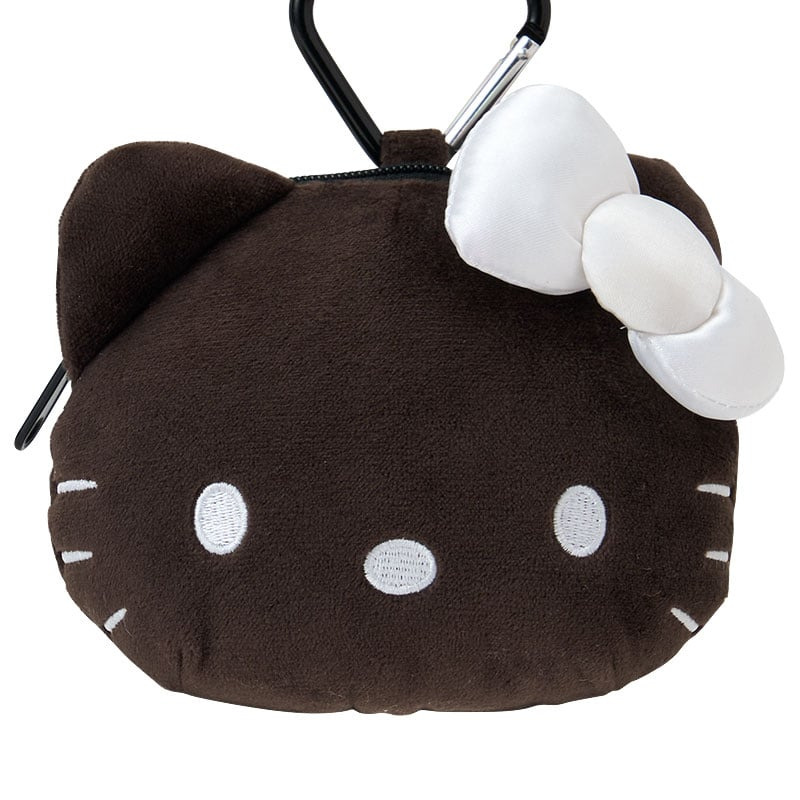 【現貨】日本三麗鷗 HELLO KITTY 愛心登山扣吊飾包-黑白款（モノクロ）愛心扣-細節圖2