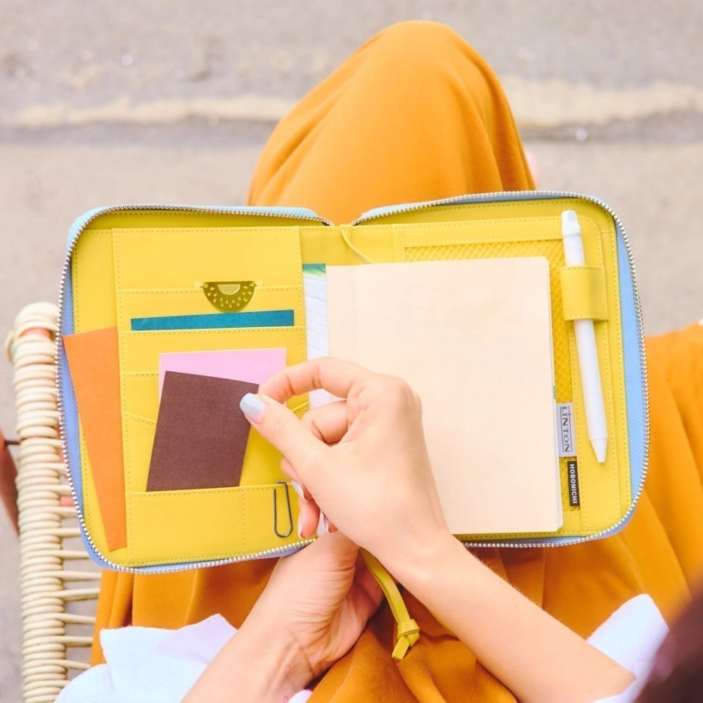 【預購】HOBO日手帳外皮 A6文庫本 LINTON Vacances 假期 書皮 書衣 拉鍊包 Hobonichi-細節圖3