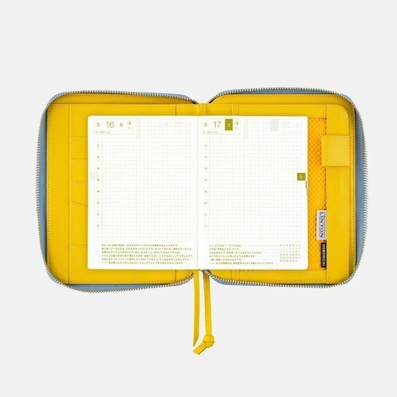 【預購】HOBO日手帳外皮 A6文庫本 LINTON Vacances 假期 書皮 書衣 拉鍊包 Hobonichi-細節圖7