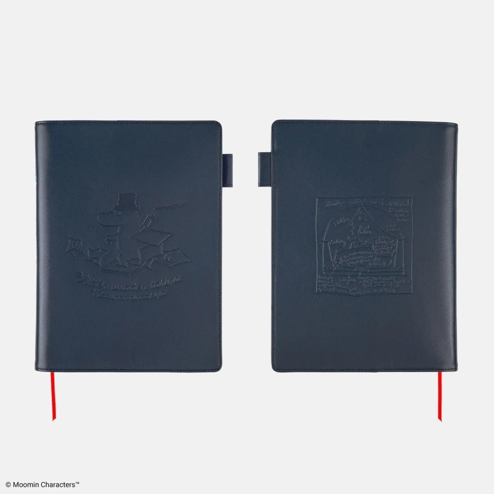 【預購】HOBO日 五年手帳專用書衣 A5大本 Moomin 回憶錄 牛皮書衣 思い出の記 嚕嚕米 姆明-細節圖5