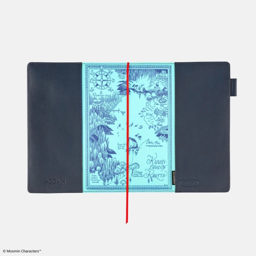 【預購】HOBO日 五年手帳專用書衣 A5大本 Moomin 回憶錄 牛皮書衣 思い出の記 嚕嚕米 姆明-細節圖7
