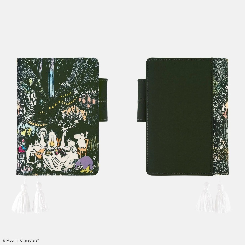 【現貨】HOBO日手帳外皮 A6文庫本 Moomin 盛大派對之夜 嚕嚕米 姆明 書皮書衣 Hobonichi-細節圖6