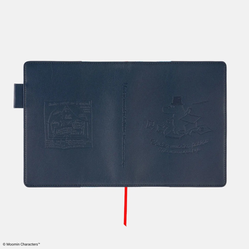 【預購】HOBO日 五年手帳專用書衣 A6文庫本 Moomin 回憶錄 牛皮書衣 思い出の記 嚕嚕米 姆明 HOBO手帳-細節圖6