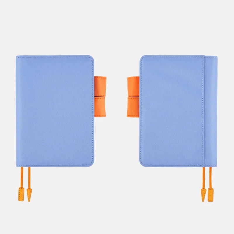 【預購】HOBO日手帳外皮 A6文庫本 水 蠟燭 Water Candle 水藍x暖橙 純色系列 書皮書衣 HOBO手帳-細節圖5