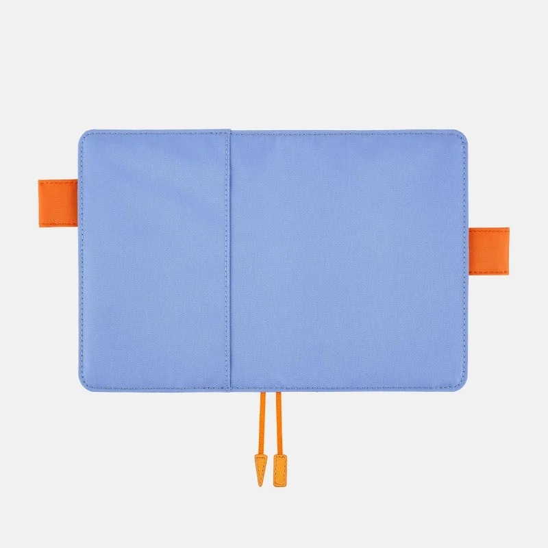 【預購】HOBO日手帳外皮 A6文庫本 水 蠟燭 Water Candle 水藍x暖橙 純色系列 書皮書衣 HOBO手帳-細節圖6