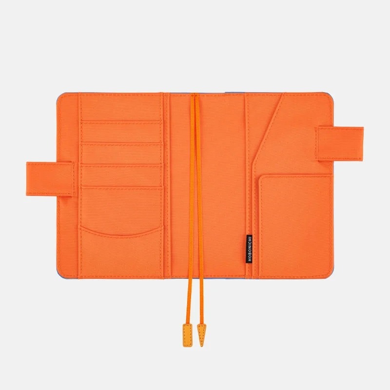 【預購】HOBO日手帳外皮 A6文庫本 水 蠟燭 Water Candle 水藍x暖橙 純色系列 書皮書衣 HOBO手帳-細節圖7