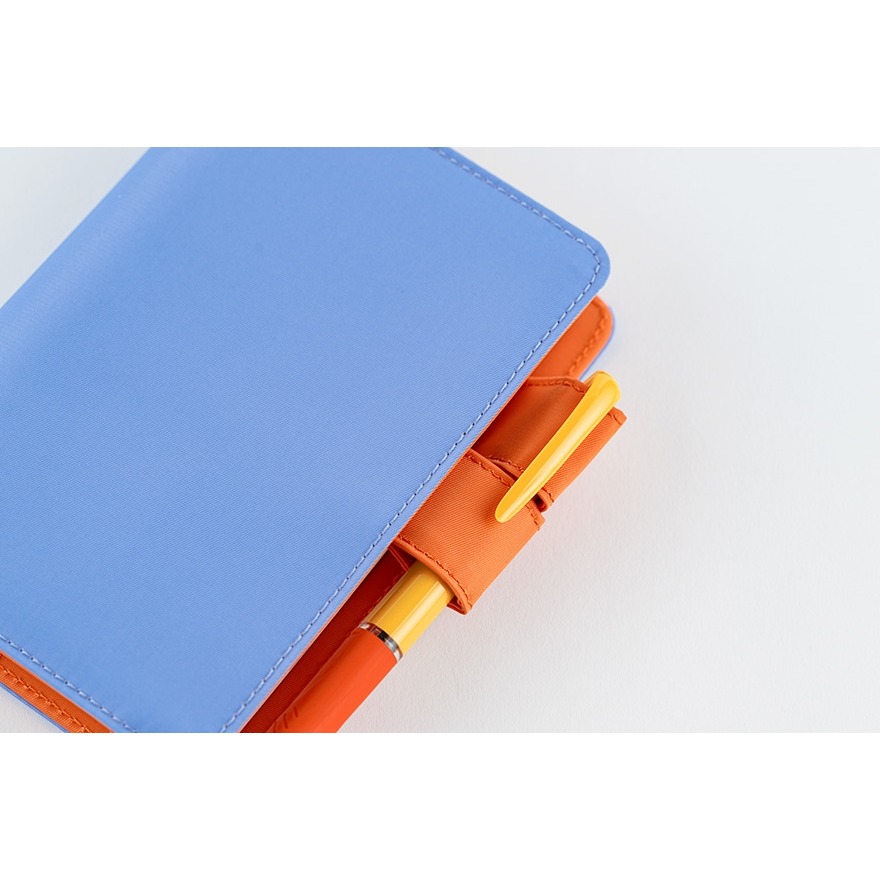 【預購】HOBO日手帳外皮 A6文庫本 水 蠟燭 Water Candle 水藍x暖橙 純色系列 書皮書衣 HOBO手帳-細節圖9