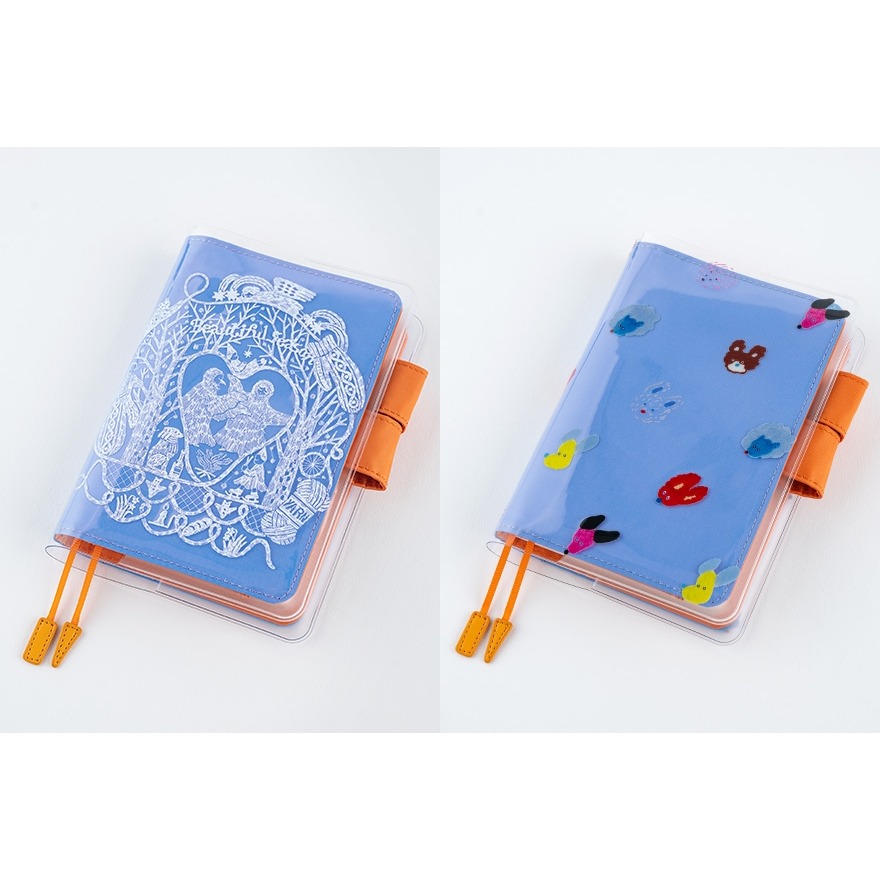 【預購】HOBO日手帳外皮 A6文庫本 水 蠟燭 Water Candle 水藍x暖橙 純色系列 書皮書衣 HOBO手帳-細節圖11