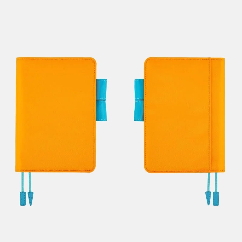 【預購】HOBO日手帳外皮 A6文庫本 夏日海灘 Sunny Beach 豔陽橘x海藍 純色系列 書皮書衣 HOBO手帳-細節圖6