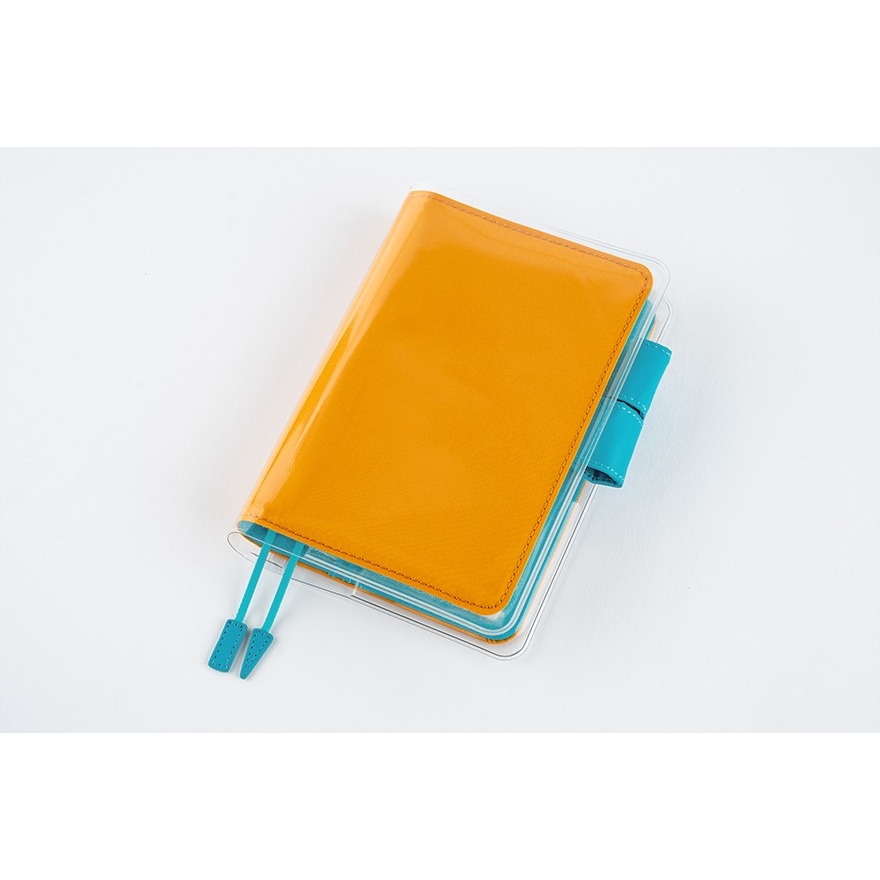 【預購】HOBO日手帳外皮 A6文庫本 夏日海灘 Sunny Beach 豔陽橘x海藍 純色系列 書皮書衣 HOBO手帳-細節圖10