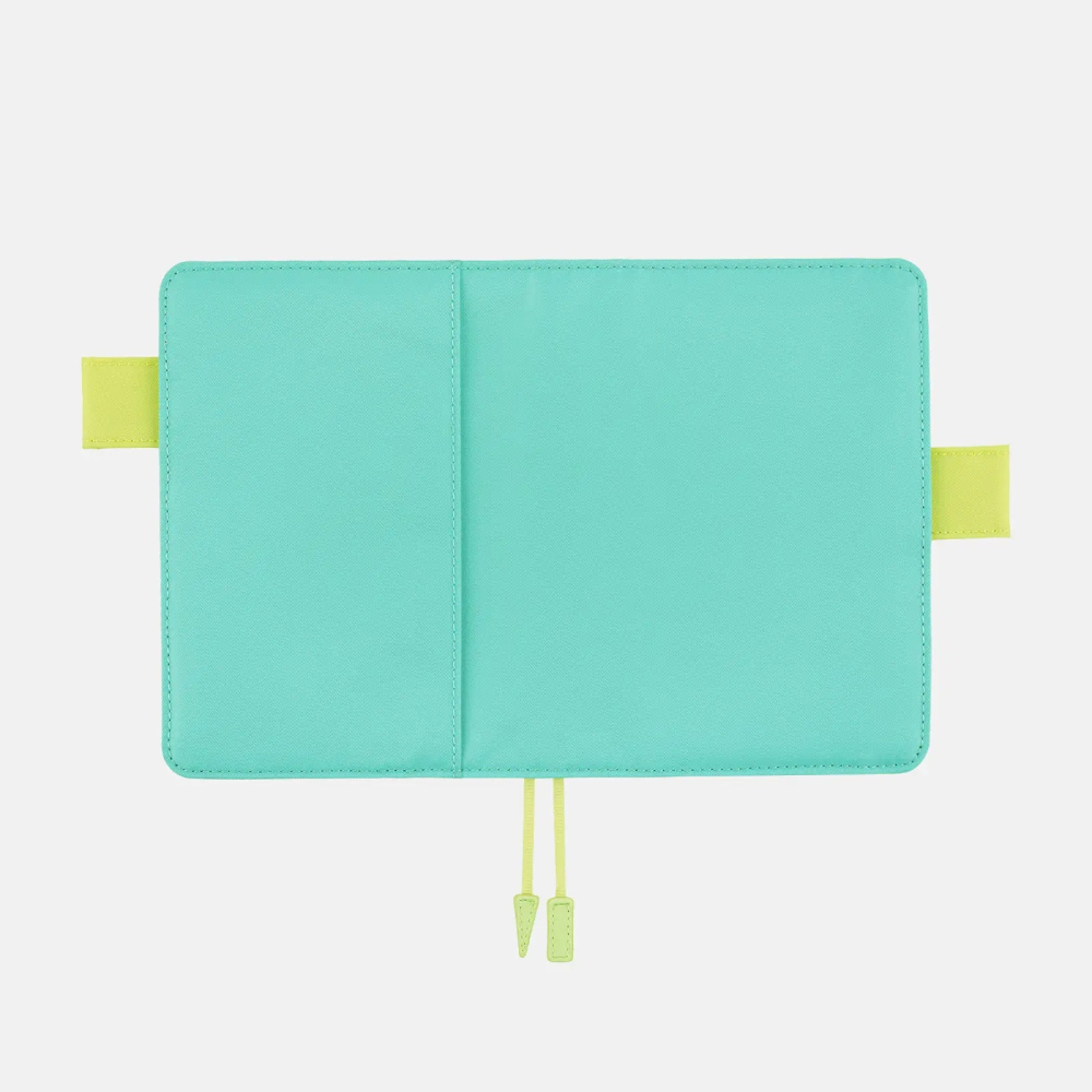【預購】HOBO日手帳外皮 A6文庫本 水藍萊姆綠 Aqua Lime 純色系列 書皮書衣 Hobonichi-細節圖7