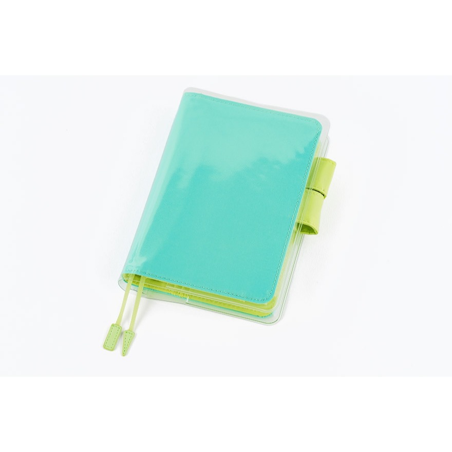 【預購】HOBO日手帳外皮 A6文庫本 水藍萊姆綠 Aqua Lime 純色系列 書皮書衣 Hobonichi-細節圖10