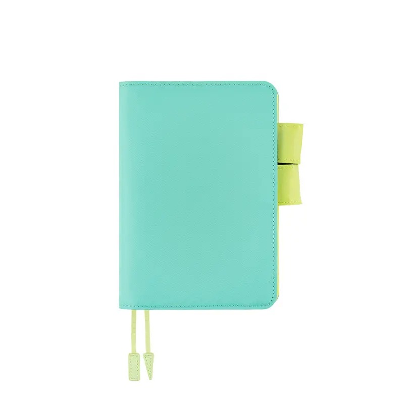 【預購】HOBO日手帳外皮 A6文庫本 水藍萊姆綠 Aqua Lime 純色系列 書皮書衣 Hobonichi-規格圖11