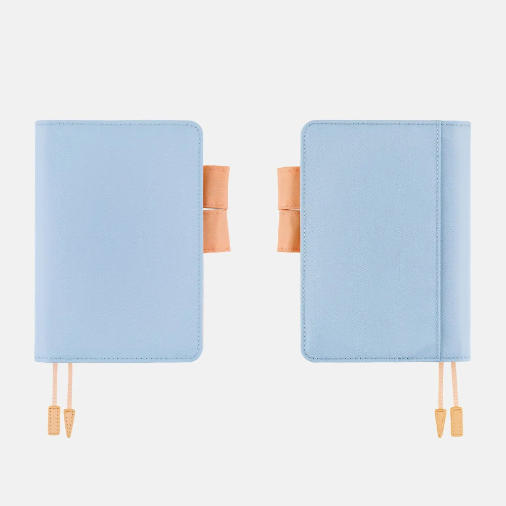 【預購】HOBO日手帳外皮 A6文庫本 Powder Blue Shell 淡藍x貝殼粉 純色系列 書皮書衣-細節圖6
