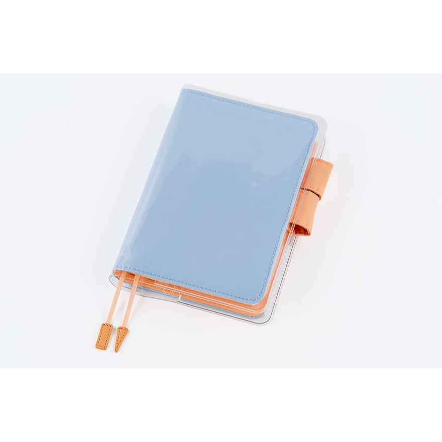 【預購】HOBO日手帳外皮 A6文庫本 Powder Blue Shell 淡藍x貝殼粉 純色系列 書皮書衣-細節圖10