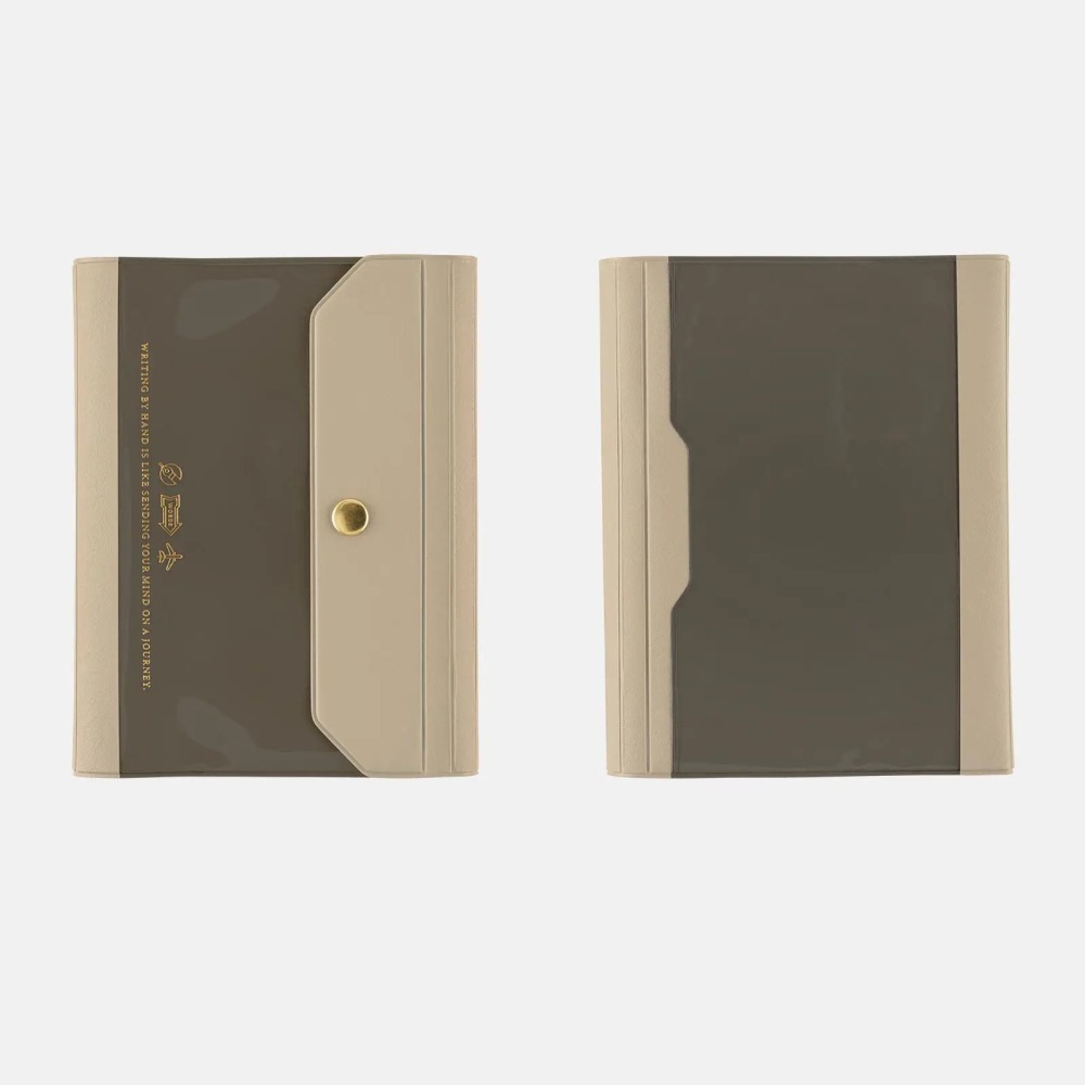 【現貨】HOBO日手帳外皮 A6文庫本 aileron 灰色 PVC 三折式書衣 書皮 Hobonichi-細節圖5