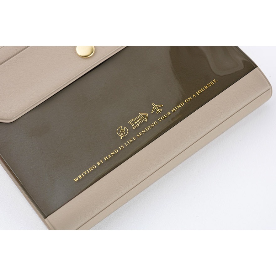 【現貨】HOBO日手帳外皮 A6文庫本 aileron 灰色 PVC 三折式書衣 書皮 Hobonichi-細節圖9
