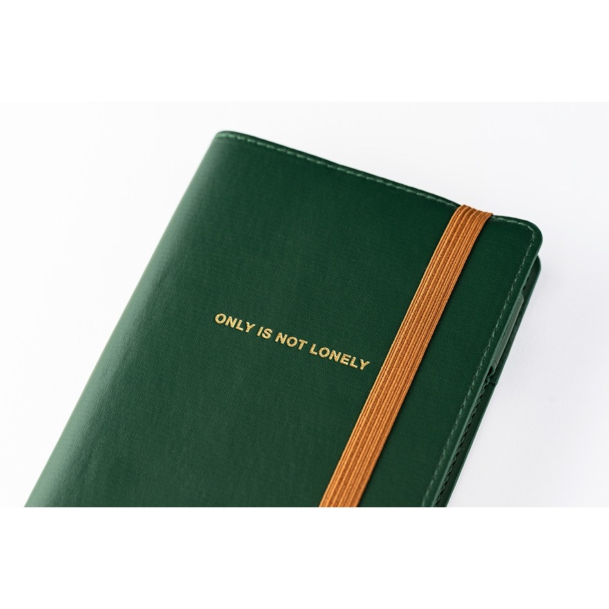 【預購】HOBO日手帳外皮 A6文庫本 ONLY IS NOT LONELY 常春藤綠 書皮書衣 Hobonichi-細節圖9
