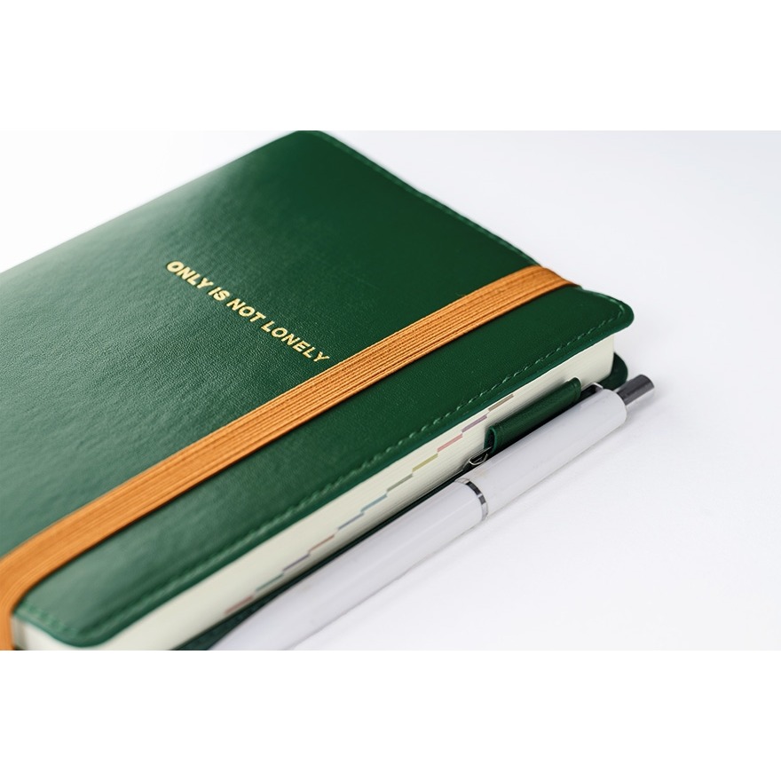 【預購】HOBO日手帳外皮 A6文庫本 ONLY IS NOT LONELY 常春藤綠 書皮書衣 Hobonichi-細節圖10