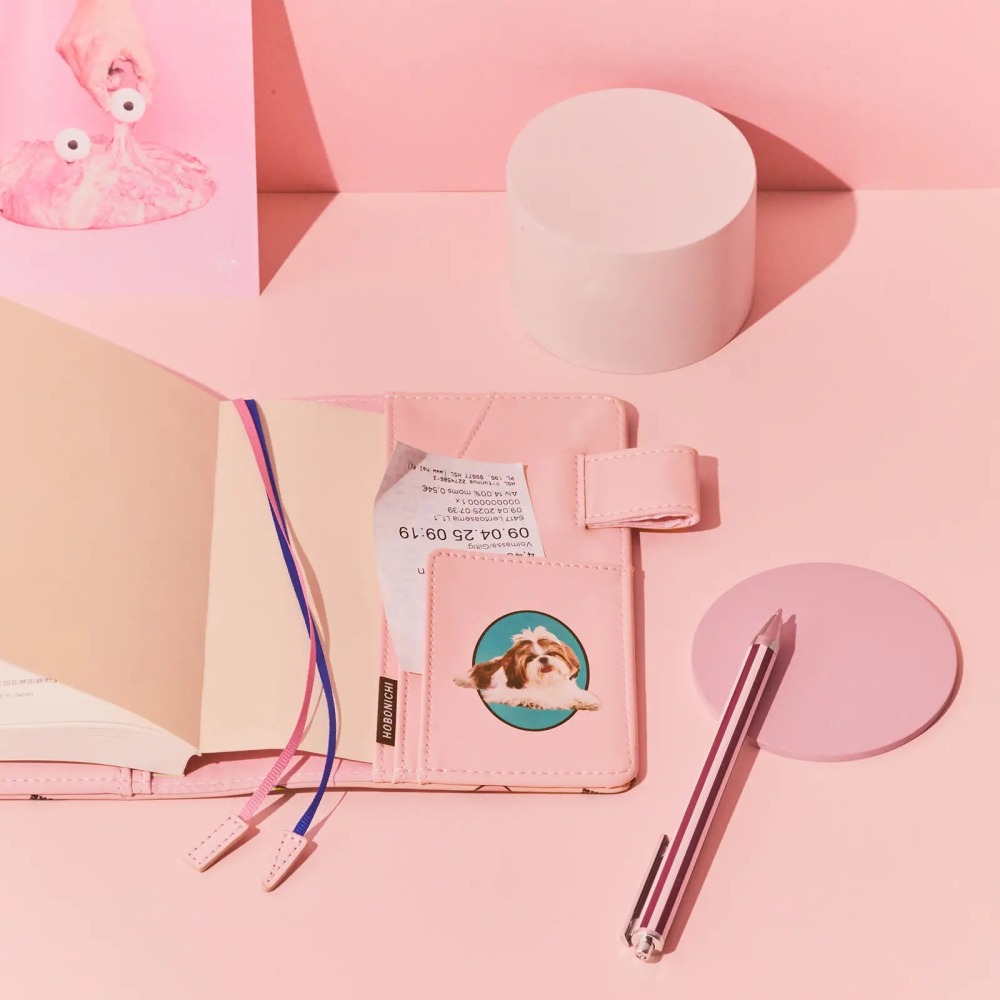 【預購】HOBO日手帳外皮 A6文庫本 Candy Stripper DOG&CAT RANDOM（pink）書皮 書衣-細節圖4