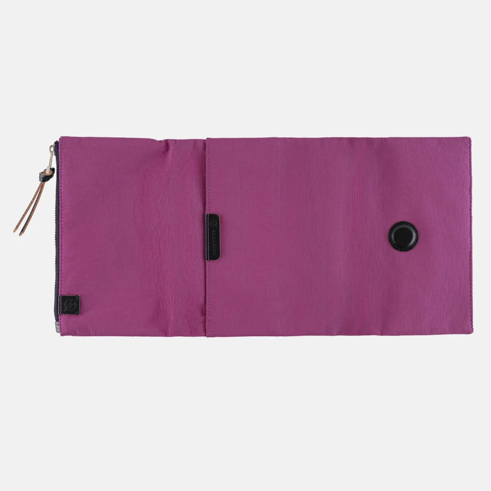 【預購】HOBO日手帳外皮 A6文庫本 tragen 紫色 三折式磁吸書衣 多口袋尼龍書皮書衣 HOBO手帳-細節圖7