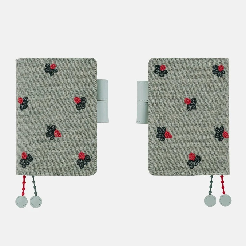【預購】HOBO日手帳外皮 A6文庫本 light berry（green）皆川明 minä perhonen 書皮書衣-細節圖5