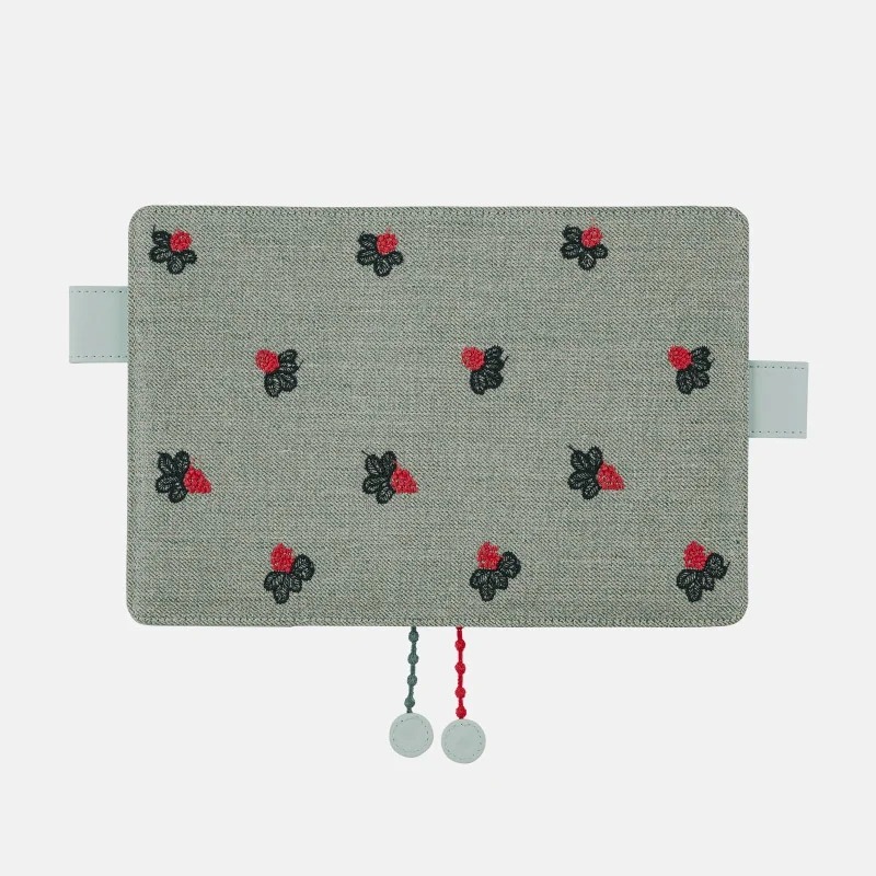 【預購】HOBO日手帳外皮 A6文庫本 light berry（green）皆川明 minä perhonen 書皮書衣-細節圖6