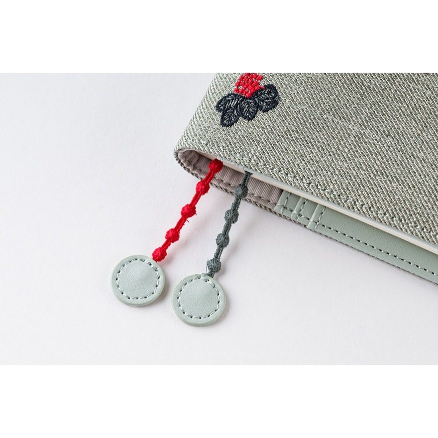 【預購】HOBO日手帳外皮 A6文庫本 light berry（green）皆川明 minä perhonen 書皮書衣-細節圖10