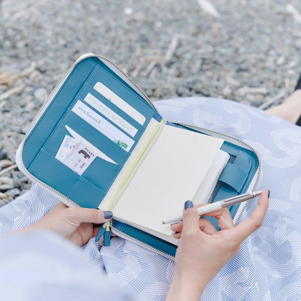 【預購】HOBO日手帳外皮 A6文庫本 aalto 拉鍊包 皆川明 minä perhonen HOBO手帳書皮書衣-細節圖4