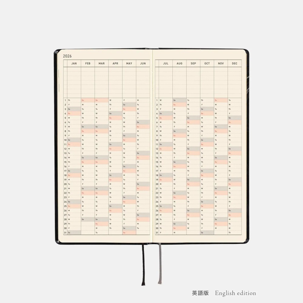 【現貨】HOBO日2026年Weeks週手帳 伊藤潤二 富江 Haunting Beauty 日文/英文版-細節圖11