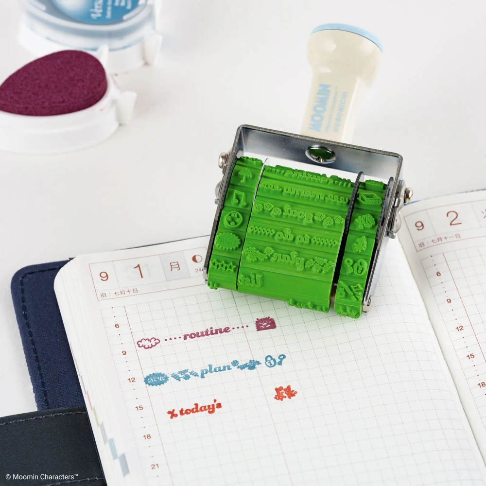 【預購】HOBO日手帳週邊  MOOMIN 手帳用 旋轉印章 姆明 嚕嚕米 HOBONICHI-細節圖2