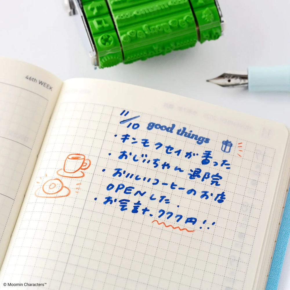 【預購】HOBO日手帳週邊  MOOMIN 手帳用 旋轉印章 姆明 嚕嚕米 HOBONICHI-細節圖7
