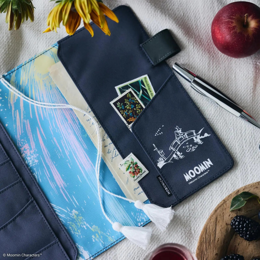 【預購】HOBO日手帳外皮 A5大本 Moomin 盛大派對之夜 嚕嚕米 姆明 HOBO手帳書皮書衣 HOBONICHI-細節圖3