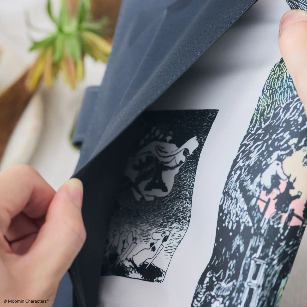 【預購】HOBO日手帳外皮 A5大本 Moomin 盛大派對之夜 嚕嚕米 姆明 HOBO手帳書皮書衣 HOBONICHI-細節圖4