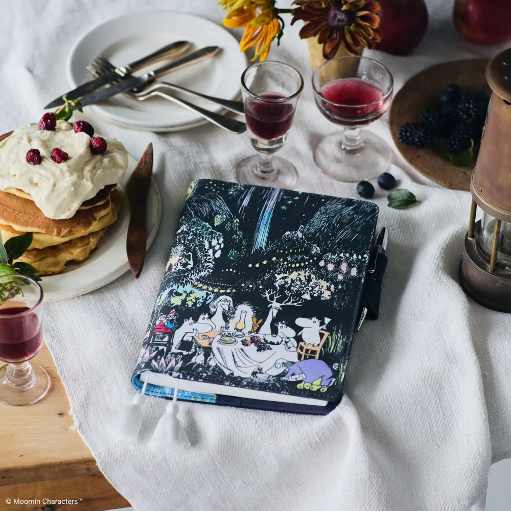 【預購】HOBO日手帳外皮 A5大本 Moomin 盛大派對之夜 嚕嚕米 姆明 HOBO手帳書皮書衣 HOBONICHI-細節圖5