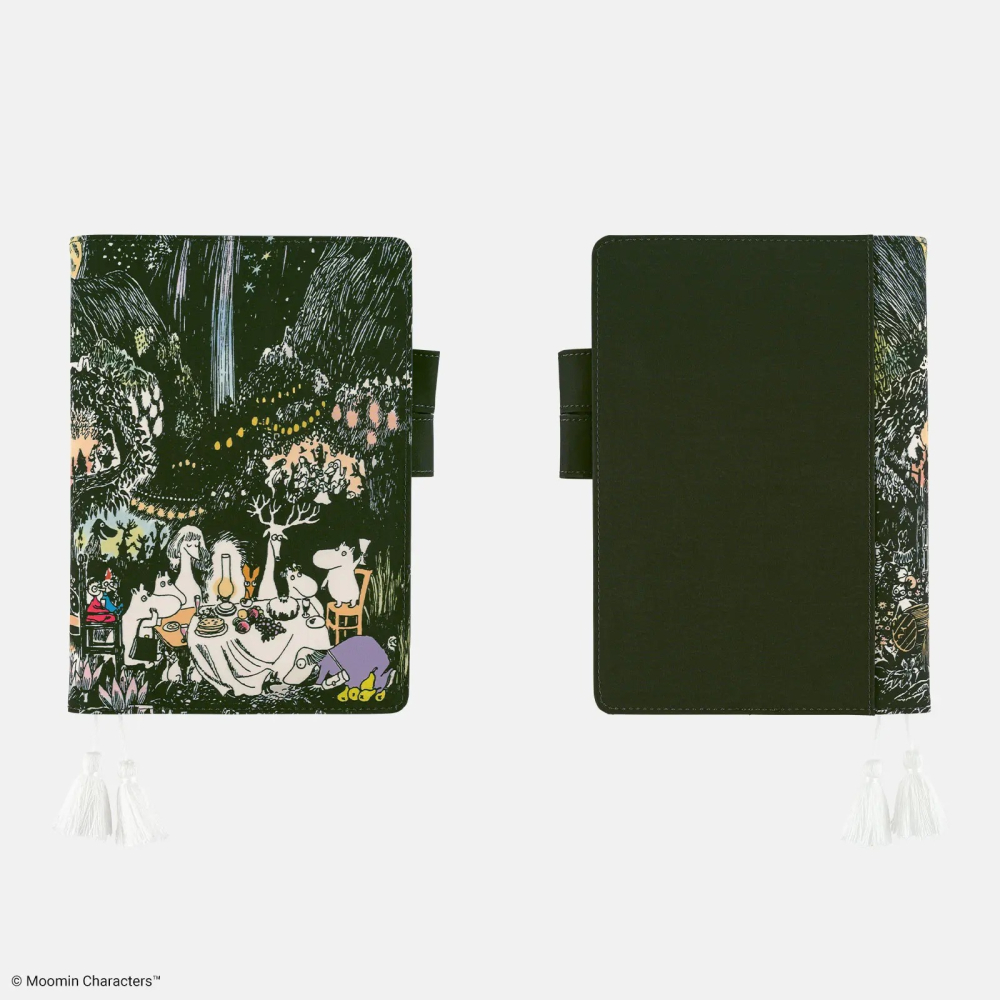 【預購】HOBO日手帳外皮 A5大本 Moomin 盛大派對之夜 嚕嚕米 姆明 HOBO手帳書皮書衣 HOBONICHI-細節圖6