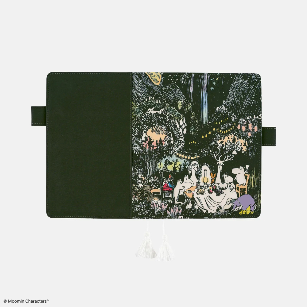 【預購】HOBO日手帳外皮 A5大本 Moomin 盛大派對之夜 嚕嚕米 姆明 HOBO手帳書皮書衣 HOBONICHI-細節圖7