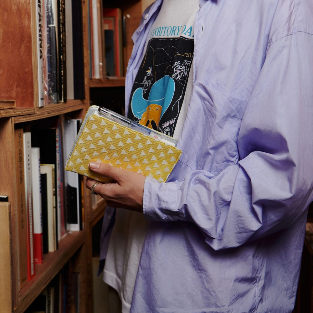 【預購】HOBO日手帳外皮 A6文庫本 yuge fabric farm 魚鱗紋 金襴錦織 書皮書衣 Hobonichi-細節圖5