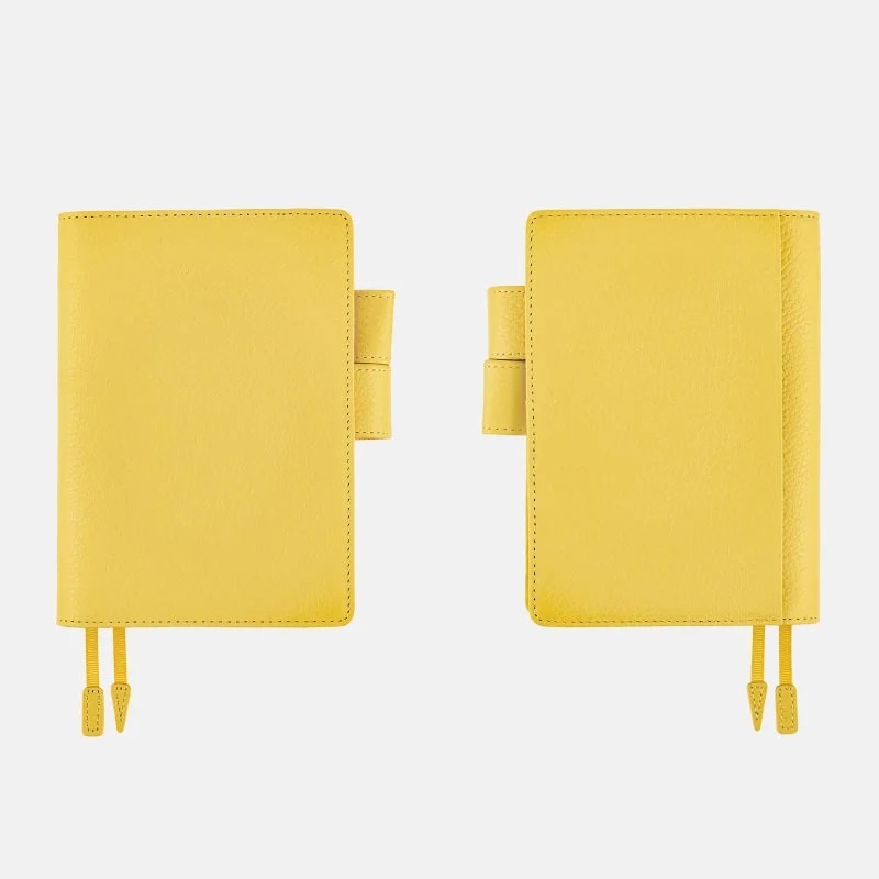 【預購】HOBO日手帳外皮 A6文庫本 Brilliant Yellow 亮黃 牛革書皮 牛皮書衣 Hobonichi-細節圖5